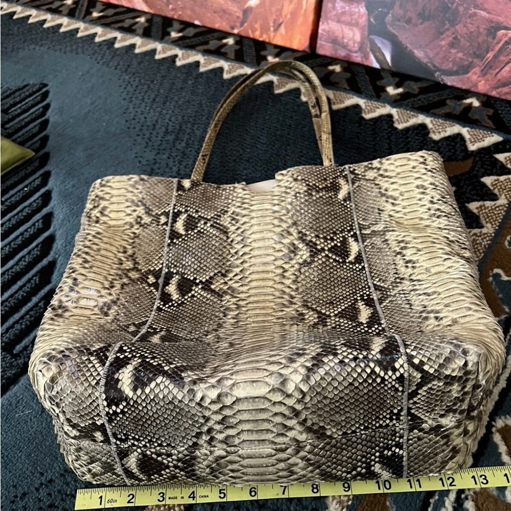 Vintage Carlos Falchi Genuine Python Snakeskin To… - image 5